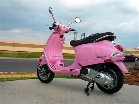 Pink Scooter, Orange Scooter | Pink vespa, Pink moped, Pink motorcycle