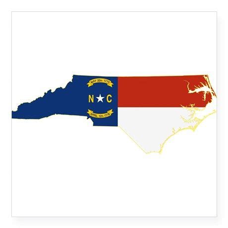 North Carolina Flag, NC State Flag Square Sticker | North Carolina Flag ...