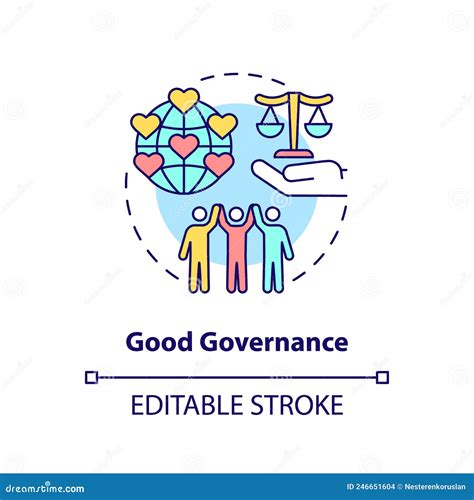 Good Governance Concept Icon Stock Vector - Illustration of good ...