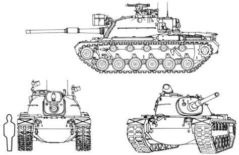 M48 Patton Medium Tank | Army tanks, Tank drawing, Tank