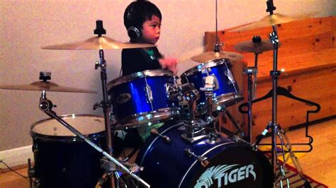 Nirvana - Heartshaped Box Drum Cover, 4-Year-Old Drummer - YouTube