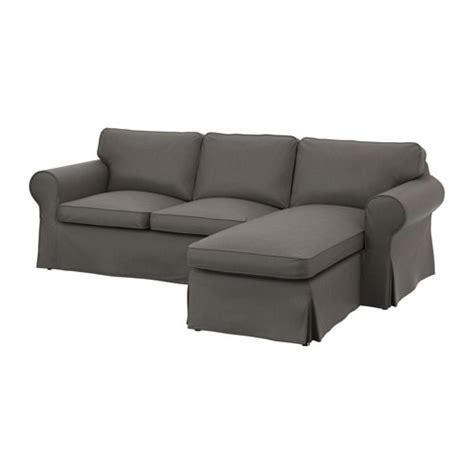 EKTORP Loveseat and chaise lounge - Nordvalla gray - IKEA