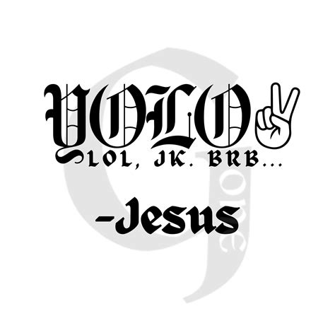 Yolo Jk Brb Svg Christian Svg Yolo Svg Jesus Coming Back - Etsy Australia