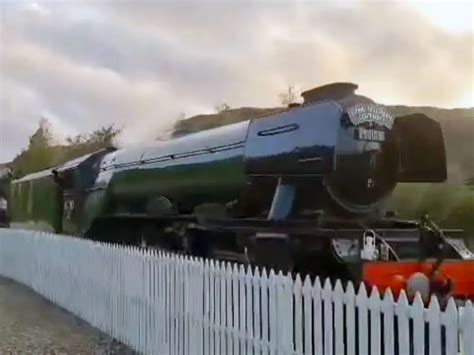 Watch: The moment the Flying Scotsman collided with rail carriages ...