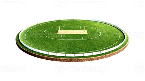 Round cricket stadium Cut out earth Empty Play Ground 3d illustration 17223071 PNG