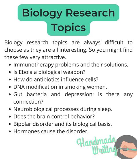 Engaging Biology Research Topics of 2023