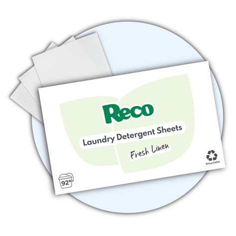 Reco Laundry Detergent Sheets - 92 Wash Pack