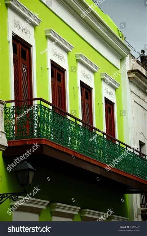 Old San Juan Spanish Architecture, San Juan, Pr, Usa. Stock Photo ...