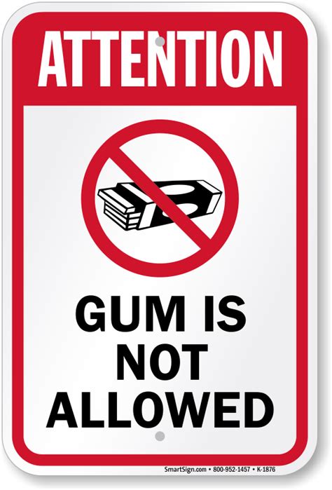 No Chewing Gum Signs - MySafetySign.com