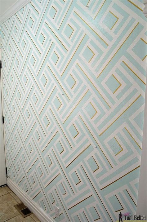 DIY Modern Wall Design With Painters Tape | Wall paint designs, Wall design, Modern wall art diy