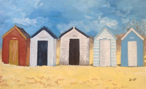 Beach Huts at Southwold | Painting, Art, Artwork