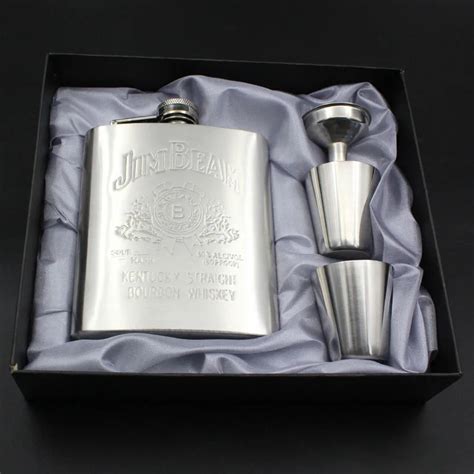 7 Oz Stainless Steel Hip Flask Set Outdoor Portable Hip Flask with ...