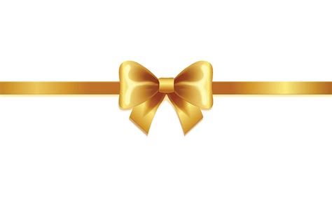 Vector elegant gold ribbon and bow isolated on white 27198064 Vector Art at Vecteezy