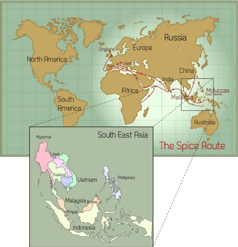 The Ancient Spice Trade Route From Asia to Europe 1500s to 1700s