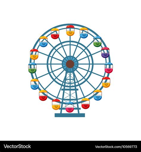 Ferris wheel icon cartoon style Royalty Free Vector Image