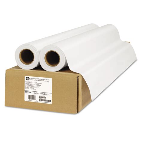 HP Universal Adhesive Vinyl, 2" Core, 36" x 66 ft, Vinyl White, 2/Pack ...