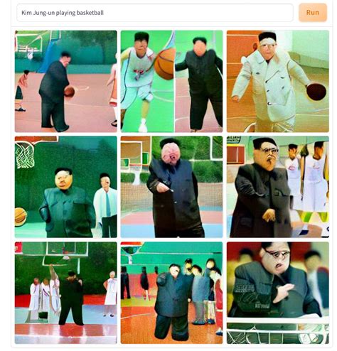 Kim Jung Un playing basketball : weirddalle