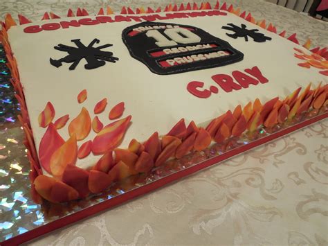 Fire Fighter Retirement Cake - CakeCentral.com