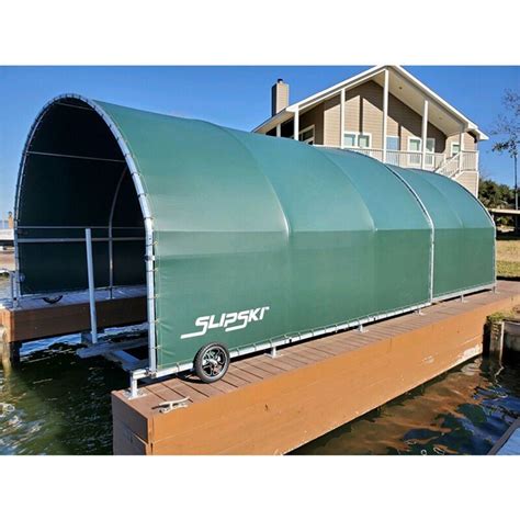 The Slipski Boat Garage Retractable Boat Dock Cover | Overton's | Boat ...