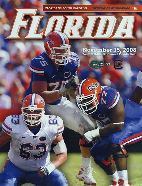 College Football Program: Florida Gators vs. South Carolina Gamecocks ...