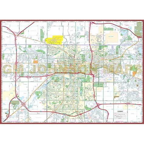 Lansing, Michigan Street Map - GM Johnson Maps