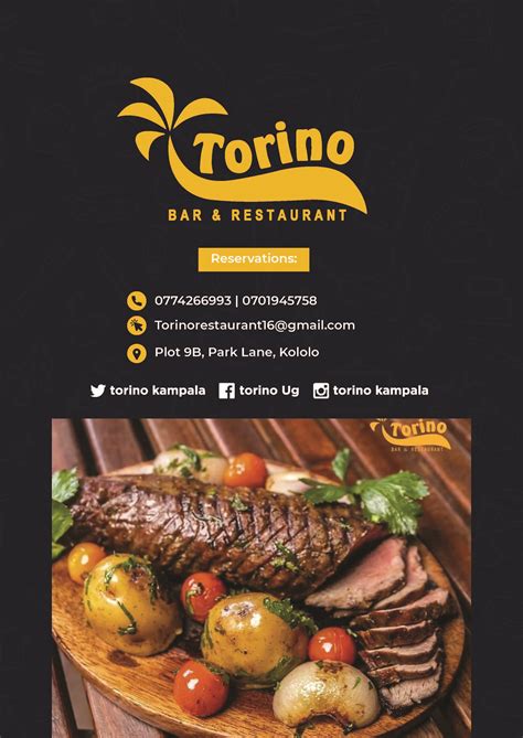 Torino Bar & Restaurant - Our Menu_