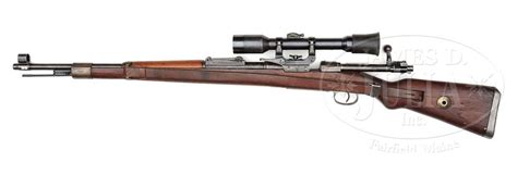 *× SAUER 8MM K98K SHORT SIDE RAIL SNIPER RIFLE WITH TELESCOPE.