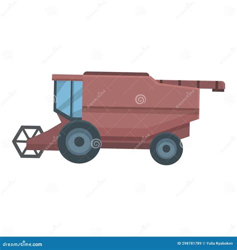 Combine Harvester Truck Icon Cartoon . Warm Transport Village Stock Illustration - Illustration ...