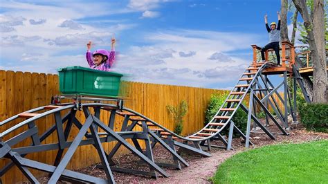 Dad Builds Backyard Roller Coaster! - YouTube