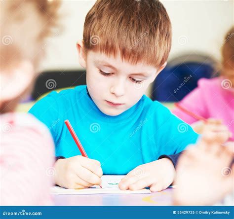 Child boy studying writing stock image. Image of beautiful - 55429725