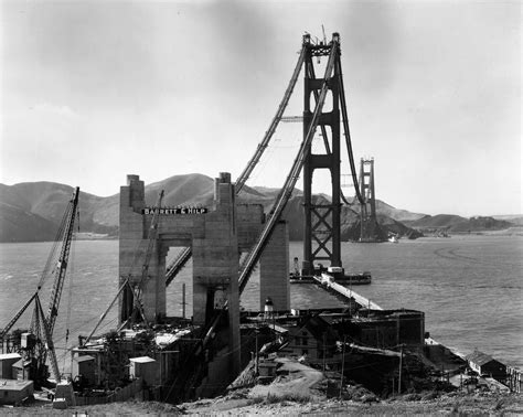 View of Golden Gate Tower under construction from San Francisco looking towards the mountains of ...