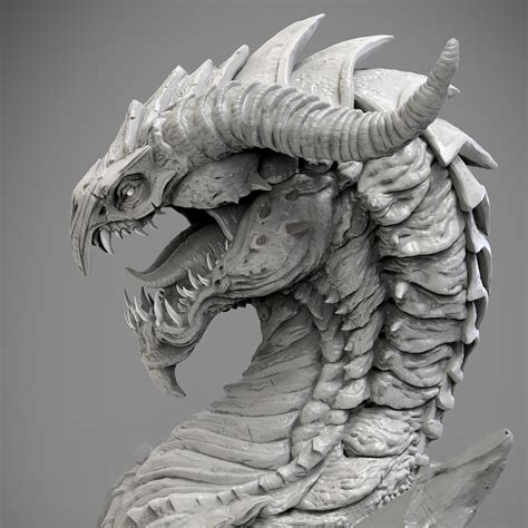 Dragon head concept high poly moderl 3D model | CGTrader