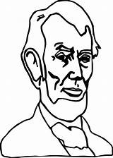 Just Abraham Lincoln President Coloring Page  Wecoloringpagecom sketch template