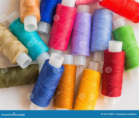 Spools of colorful thread stock image. Image of blue - 52712855