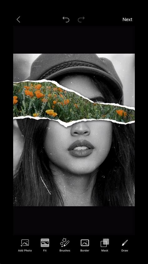 How to Create a Floral Paper Tear Effect | PicsArt Tutorial [Video] | Photo editing techniques ...