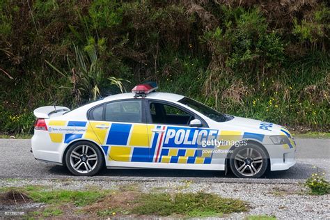 New Zealand Police Car In Hokitika New Zealand High-Res Stock Photo ...