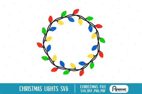 christmas lights svg, christmas svg, christmas svg file