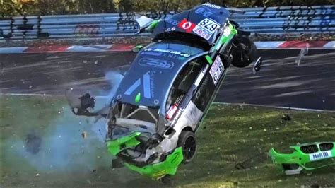 BMW Race Car Crashes & goes Airborne at the Nurburgring - The Supercar Blog