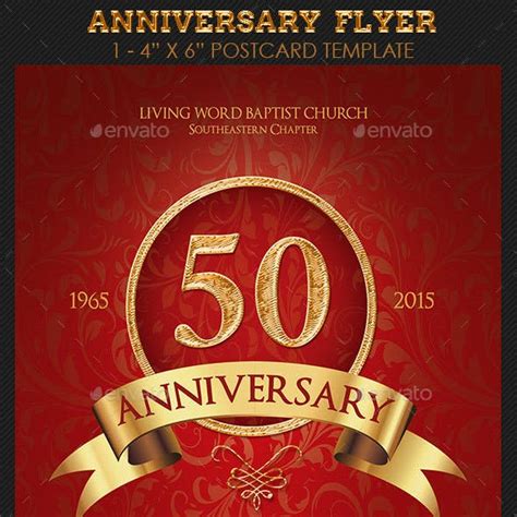 Church Anniversary Flyer Templates Free Printable