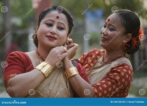 Assamese People Big Festival Of North-east Rongali Bihu. Editorial ...