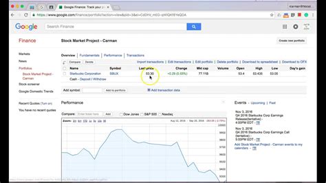 Google Finance How To - YouTube