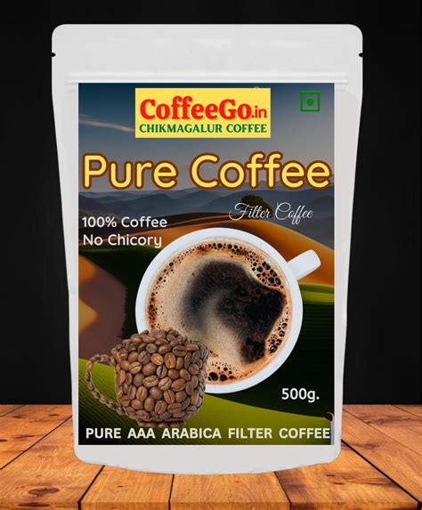 Pure Coffee, PURE ARABICA AAA Beans Filter Coffee Powder Without Chico – CoffeeGo.in