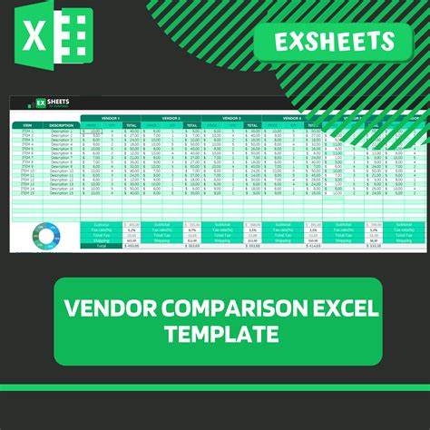 Vendor Comparison Excel Template - Exsheets