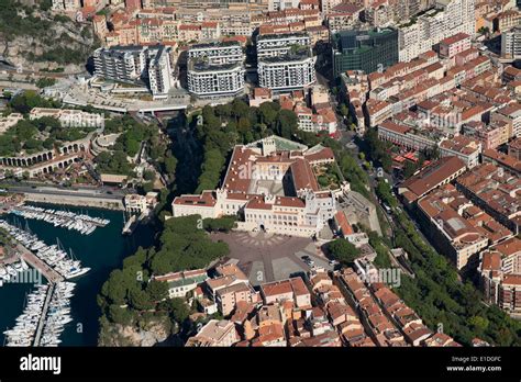 AERIAL VIEW. Prince's Palace. Monaco-Ville (aka The Rock), Principality ...