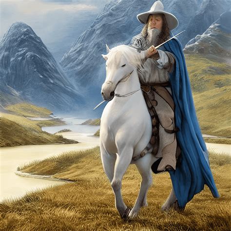 Gandalf on a White Horse · Creative Fabrica