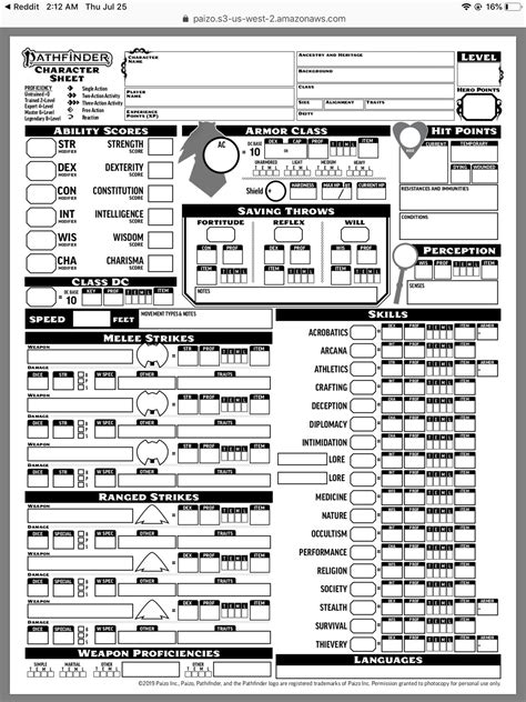 PF2e Character Sheet, 47% OFF | www.elevate.in