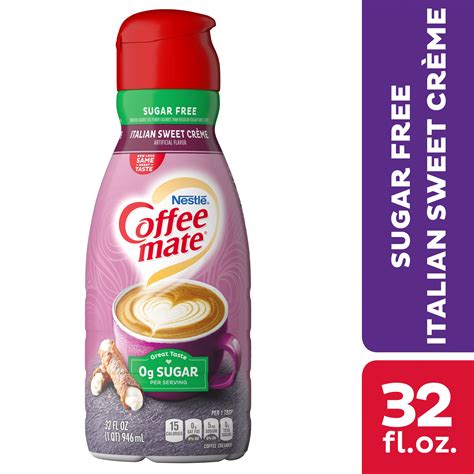 COFFEE MATE Sugar Free Italian Sweet Crème Liquid Coffee Creamer ...