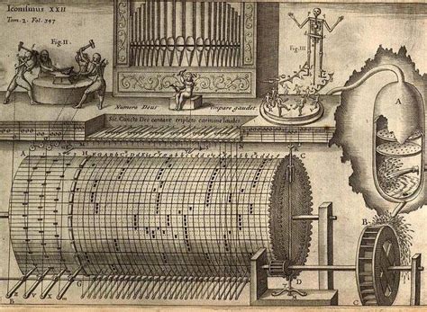 THE PUBLIC DOMAIN REVIEW | Athanasius Kircher’s design for a hydraulic organ,...