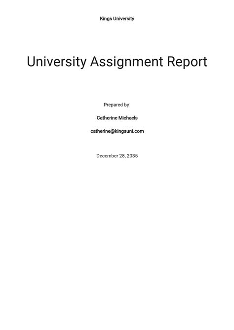 Free Simple University Report Template - Google Docs, Word | Template.net