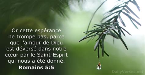 5 septembre 2022 - Verset Biblique du Jour - Romains 5:5 - DailyVerses.net